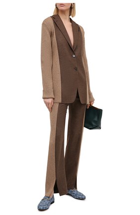 Женские текстильные лоферы new jordaan GUCCI голубого цвета по цене 53100 руб., арт. 431467/2C820 | Фото 2 Женские текстильные лоферы new jordaan GUCCI голубого цвета, арт. 431467/2C820 | Фото 2