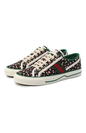 Женские текстильные кеды tennis 1977 GUCCI черного цвета по цене 52200 руб., арт. 606110/2IC10 | Фото 1 Женские текстильные кеды tennis 1977 GUCCI черного цвета, арт. 606110/2IC10 | Фото 1