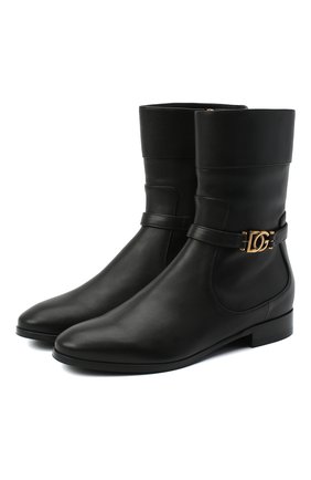 Женские кожаные полусапоги DOLCE & GABBANA черного цвета по цене 99500 руб., арт. CT0679/AW695 | Фото 1 Женские кожаные полусапоги DOLCE & GABBANA черного цвета, арт. CT0679/AW695 | Фото 1
