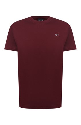 Мужская хлопковая футболка PAUL&SHARK бордового цвета по цене 10400 руб., арт. C0P1092/C00 | Фото 1 Мужская хлопковая футболка PAUL&SHARK бордового цвета, арт. C0P1092/C00 | Фото 1