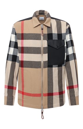 Мужская рубашка из шерсти и хлопка BURBERRY бежевого цвета по цене 57200 руб., арт. 8033815 | Фото 1 Мужская рубашка из шерсти и хлопка BURBERRY бежевого цвета, арт. 8033815 | Фото 1