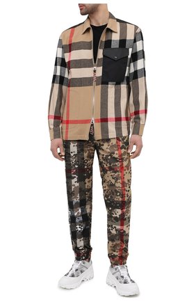 Мужская рубашка из шерсти и хлопка BURBERRY бежевого цвета по цене 57200 руб., арт. 8033815 | Фото 2 Мужская рубашка из шерсти и хлопка BURBERRY бежевого цвета, арт. 8033815 | Фото 2
