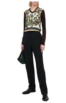 Женская пуловер из кашемира и шелка DOLCE & GABBANA коричневого цвета по цене 89950 руб., арт. FX941T/JAM15 | Фото 2 Женская пуловер из кашемира и шелка DOLCE & GABBANA коричневого цвета, арт. FX941T/JAM15 | Фото 2