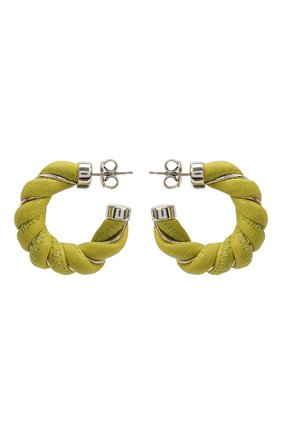Женские серьги BOTTEGA VENETA светло-зеленого цвета по цене 38750 руб., арт. 636838/V507C | Фото 1 Женские серьги BOTTEGA VENETA светло-зеленого цвета, арт. 636838/V507C | Фото 1