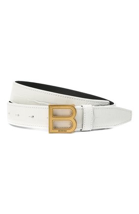 Женский кожаный ремень BALENCIAGA белого цвета по цене 28400 руб., арт. 640828/1LR04 | Фото 1 Женский кожаный ремень BALENCIAGA белого цвета, арт. 640828/1LR04 | Фото 1