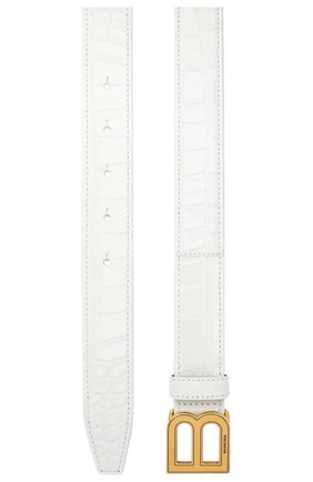 Женский кожаный ремень BALENCIAGA белого цвета по цене 28400 руб., арт. 640828/1LR04 | Фото 2 Женский кожаный ремень BALENCIAGA белого цвета, арт. 640828/1LR04 | Фото 2