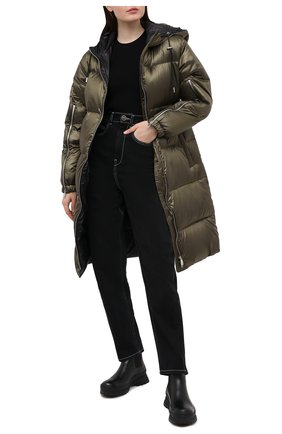 Женский пуховик SEVEN LAB хаки цвета по цене 35700 руб., арт. DJHL20-b/khaki | Фото 2 Женский пуховик SEVEN LAB хаки цвета, арт. DJHL20-b/khaki | Фото 2
