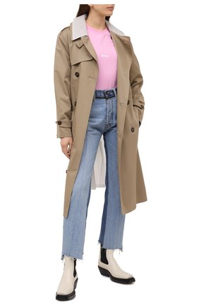 Женская хлопковая футболка MSGM светло-розового цвета по цене 8915 руб., арт. 2942MDM100 207998 | Фото 2 Женская хлопковая футболка MSGM светло-розового цвета, арт. 2942MDM100 207998 | Фото 2
