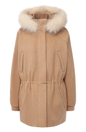 Женская кашемировая парка LORO PIANA бежевого цвета по цене 589500 руб., арт. FAL4287 | Фото 1 Женская кашемировая парка LORO PIANA бежевого цвета, арт. FAL4287 | Фото 1