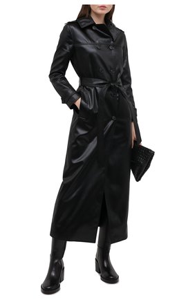 Женский плащ SAINT LAURENT черного цвета по цене 231500 руб., арт. 634650/Y7B15 | Фото 2 Женский плащ SAINT LAURENT черного цвета, арт. 634650/Y7B15 | Фото 2