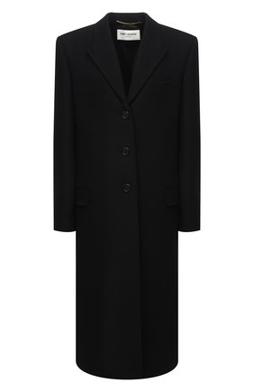 Женское шерстяное пальто SAINT LAURENT черного цвета по цене 294500 руб., арт. 634973/Y177W | Фото 1 Женское шерстяное пальто SAINT LAURENT черного цвета, арт. 634973/Y177W | Фото 1