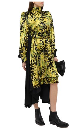 Женское шелковое платье BALENCIAGA желтого цвета по цене 561000 руб., арт. 642235/TJL16 | Фото 2 Женское шелковое платье BALENCIAGA желтого цвета, арт. 642235/TJL16 | Фото 2