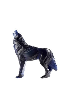 Скульптура волк LALIQUE синего цвета, арт. 10729900 | Фото 1 (Ограничения доставки: fragile-2)