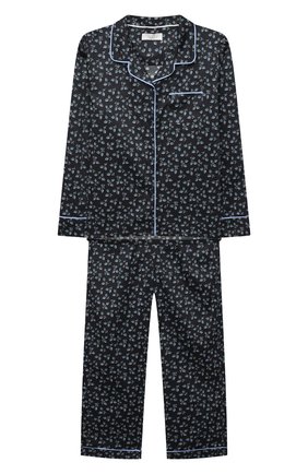 Детская хлопковая пижама LITTLE YOLKE черного цвета по цене 6995 руб., арт. SS21-12C-LE-DE/1-8Y | Фото 1 Детская хлопковая пижама LITTLE YOLKE черного цвета, арт. SS21-12C-LE-DE/1-8Y | Фото 1