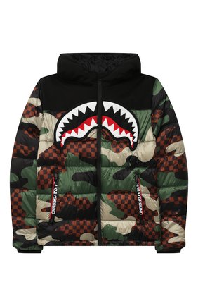 Детский куртка с капюшоном SPRAYGROUND черного цвета по цене 21100 руб., арт. 20AISPY394 | Фото 1 Детский куртка с капюшоном SPRAYGROUND черного цвета, арт. 20AISPY394 | Фото 1