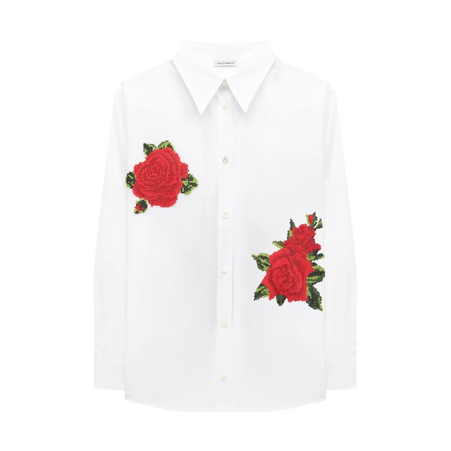 Хлопковая блузка Dolce & Gabbana L55S10/FU5K9/2-6