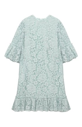 Детское кружевное платье DOLCE & GABBANA голубого цвета по цене 68500 руб., арт. L52DM8/HLMEA/8-14 | Фото 1 Детское кружевное платье DOLCE & GABBANA голубого цвета, арт. L52DM8/HLMEA/8-14 | Фото 1 (Рукава: Длинные; Материал внешний: Вискоза, Хлопок; Материал подклада: Вискоза; Случай: Вечерний; Девочки Кросс-КТ: Платье-одежда; Ростовка одежда: 10 - 11 лет | 140 - 146см, 12 лет | 152 см, 8 лет | 128 см)