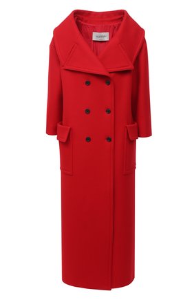 Женское шерстяное пальто VALENTINO красного цвета по цене 346000 руб., арт. UB0CA5D04NM | Фото 1 Женское шерстяное пальто VALENTINO красного цвета, арт. UB0CA5D04NM | Фото 1