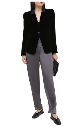 Женский жакет из хлопка и шелка GIORGIO ARMANI черного цвета по цене 309000 руб., арт. 0WHGG0HU/T01FD | Фото 2 Женский жакет из хлопка и шелка GIORGIO ARMANI черного цвета, арт. 0WHGG0HU/T01FD | Фото 2