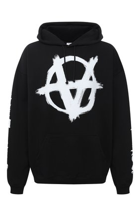Мужской хлопковое худи VETEMENTS черного цвета по цене 72600 руб., арт. UE51TR650B 1601/M | Фото 1 Мужской хлопковое худи VETEMENTS черного цвета, арт. UE51TR650B 1601/M | Фото 1