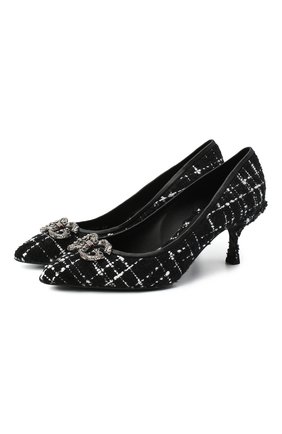 Женская комбинированные туфли lori DOLCE & GABBANA черного цвета по цене 57500 руб., арт. CD1360/AJ858 | Фото 1 Женская комбинированные туфли lori DOLCE & GABBANA черного цвета, арт. CD1360/AJ858 | Фото 1