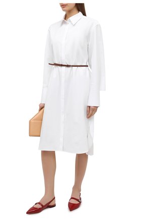 Женские кожаные балетки DOLCE & GABBANA красного цвета по цене 59300 руб., арт. CG0385/A1037 | Фото 2 Женские кожаные балетки DOLCE & GABBANA красного цвета, арт. CG0385/A1037 | Фото 2