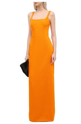 Женское платье из вискозы BRANDON MAXWELL оранжевого цвета по цене 239500 руб., арт. GN177PF20 | Фото 2 Женское платье из вискозы BRANDON MAXWELL оранжевого цвета, арт. GN177PF20 | Фото 2