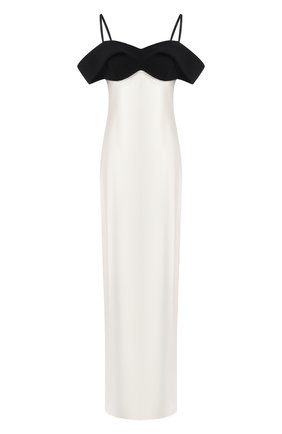 Женское шелковое платье BRANDON MAXWELL черно-белого цвета по цене 299500 руб., арт. GN176PF20 | Фото 1 Женское шелковое платье BRANDON MAXWELL черно-белого цвета, арт. GN176PF20 | Фото 1