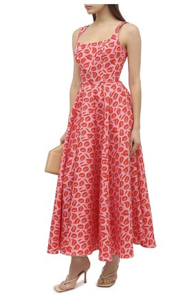 Женское шелковое платье BRANDON MAXWELL оранжевого цвета по цене 226000 руб., арт. DR259PF20 | Фото 2 Женское шелковое платье BRANDON MAXWELL оранжевого цвета, арт. DR259PF20 | Фото 2