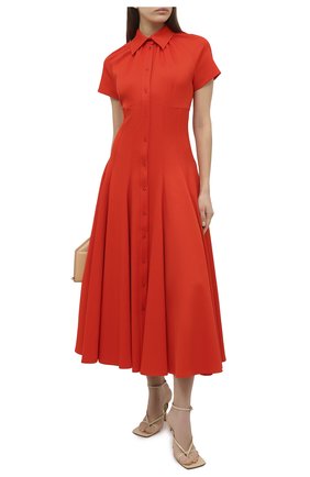 Женское платье BRANDON MAXWELL оранжевого цвета по цене 173000 руб., арт. DR251PF20 | Фото 2 Женское платье BRANDON MAXWELL оранжевого цвета, арт. DR251PF20 | Фото 2