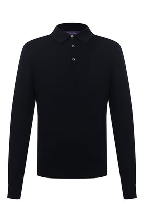 Мужское поло из шелка и хлопка RALPH LAUREN темно-синего цвета по цене 84950 руб., арт. 790799286 | Фото 1 Мужское поло из шелка и хлопка RALPH LAUREN темно-синего цвета, арт. 790799286 | Фото 1