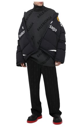 Мужской свитер из хлопка и шерсти BALENCIAGA серого цвета по цене 96450 руб., арт. 641760/T3178 | Фото 2 Мужской свитер из хлопка и шерсти BALENCIAGA серого цвета, арт. 641760/T3178 | Фото 2