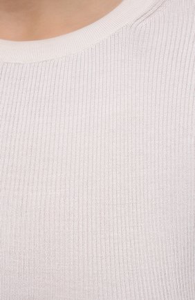 Женская шелковая футболка RALPH LAUREN кремвого цвета, арт. 290710199 | Фото 5 (Материал внешний: Шелк; Принт: Без принта; Рукава: Короткие; Длина (для топов): Стандартные; Региональные ограничения белый список (Axapta Mercury): RU; Стили: Классический; Женское Кросс-КТ: Футболка-одежда)