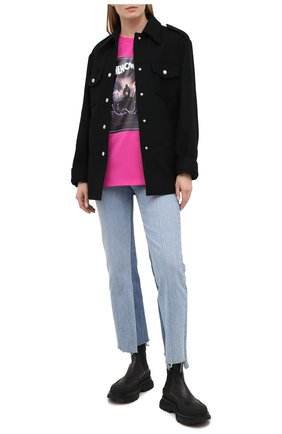 Женская хлопковая футболка MSGM фуксия цвета по цене 17300 руб., арт. 2942MDM207 207998 | Фото 2 Женская хлопковая футболка MSGM фуксия цвета, арт. 2942MDM207 207998 | Фото 2