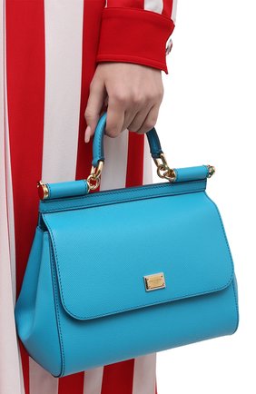 Женская сумка sicily medium DOLCE & GABBANA бирюзового цвета по цене 119500 руб., арт. BB6002/A1001 | Фото 2 Женская сумка sicily medium DOLCE & GABBANA бирюзового цвета, арт. BB6002/A1001 | Фото 2