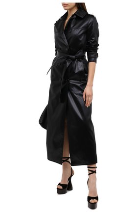 Женские текстильные босоножки TOM FORD темно-коричневого цвета по цене 88700 руб., арт. W2801T-TVE001 | Фото 2 Женские текстильные босоножки TOM FORD темно-коричневого цвета, арт. W2801T-TVE001 | Фото 2