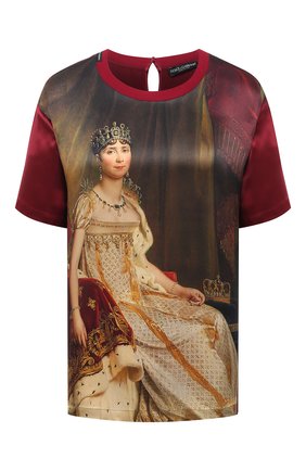 Женский шелковый топ DOLCE & GABBANA бордового цвета по цене 73050 руб., арт. F74R1T/G7WVC | Фото 1 Женский шелковый топ DOLCE & GABBANA бордового цвета, арт. F74R1T/G7WVC | Фото 1