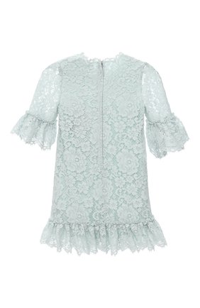 Детское платье из хлопка и вискозы DOLCE & GABBANA голубого цвета по цене 62250 руб., арт. L52DM8/HLMEA/2-6 | Фото 2 Детское платье из хлопка и вискозы DOLCE & GABBANA голубого цвета, арт. L52DM8/HLMEA/2-6 | Фото 2 (Рукава: Длинные; Материал внешний: Хлопок, Вискоза; Материал подклада: Вискоза, Хлопок; Девочки Кросс-КТ: Платье-одежда; Случай: Вечерний; Ростовка одежда: 6 лет | 116 см)