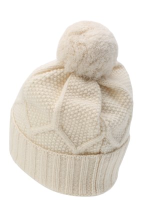 Мужская шерстяная шапка MONCLER белого цвета по цене 24200 руб., арт. F2-091-9Z732-00-A9540 | Фото 2 Мужская шерстяная шапка MONCLER белого цвета, арт. F2-091-9Z732-00-A9540 | Фото 2