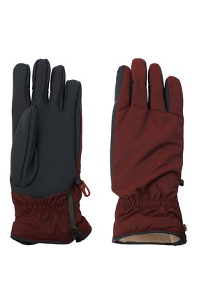 Мужские утепленные перчатки LORO PIANA бордового цвета, арт. FAI9728 | Фото 2 (Кросс-КТ: Пуховик; Региональные ограничения белый список (Axapta Mercury): RU; Материал: Натуральная кожа)