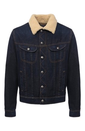 Мужская джинсовая куртка с меховой подкладкой RALPH LAUREN синего цвета по цене 247000 руб., арт. 790813805 | Фото 1 Мужская джинсовая куртка с меховой подкладкой RALPH LAUREN синего цвета, арт. 790813805 | Фото 1