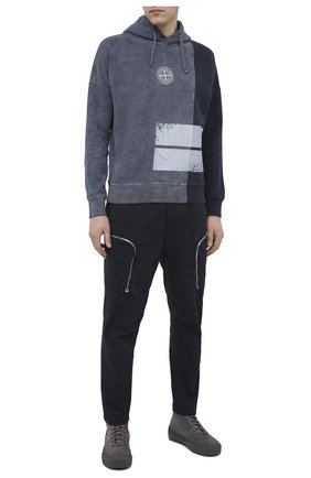 Мужской брюки-карго из хлопка и шерсти STONE ISLAND SHADOW PROJECT темно-синего цвета по цене 49950 руб., арт. 731930508 | Фото 2 Мужской брюки-карго из хлопка и шерсти STONE ISLAND SHADOW PROJECT темно-синего цвета, арт. 731930508 | Фото 2