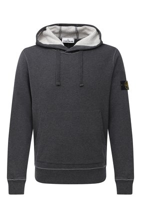 Мужской хлопковое худи STONE ISLAND темно-серого цвета по цене 23200 руб., арт. 731564120 | Фото 1 Мужской хлопковое худи STONE ISLAND темно-серого цвета, арт. 731564120 | Фото 1