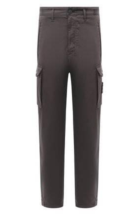 Мужской брюки-карго из хлопка и шерсти STONE ISLAND серого цвета по цене 32200 руб., арт. 7315326F4 | Фото 1 Мужской брюки-карго из хлопка и шерсти STONE ISLAND серого цвета, арт. 7315326F4 | Фото 1