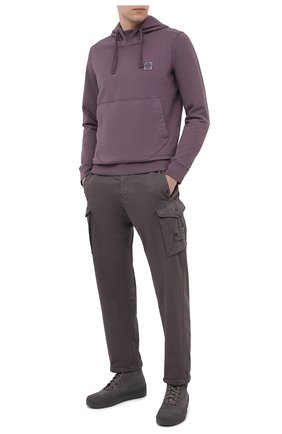 Мужской брюки-карго из хлопка и шерсти STONE ISLAND серого цвета по цене 32200 руб., арт. 7315326F4 | Фото 2 Мужской брюки-карго из хлопка и шерсти STONE ISLAND серого цвета, арт. 7315326F4 | Фото 2