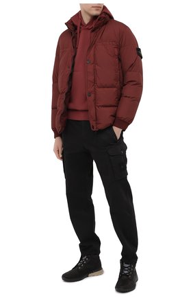 Мужской брюки-карго из хлопка и шерсти STONE ISLAND черного цвета по цене 32200 руб., арт. 7315326F4 | Фото 2 Мужской брюки-карго из хлопка и шерсти STONE ISLAND черного цвета, арт. 7315326F4 | Фото 2