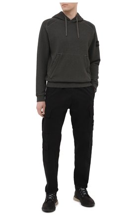 Мужской хлопковые брюки-карго STONE ISLAND черного цвета по цене 33500 руб., арт. 731531710 | Фото 2 Мужской хлопковые брюки-карго STONE ISLAND черного цвета, арт. 731531710 | Фото 2