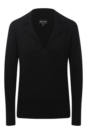 Женское шерстяное поло GIORGIO ARMANI черного цвета по цене 73400 руб., арт. 6HAM21/AM47Z | Фото 1 Женское шерстяное поло GIORGIO ARMANI черного цвета, арт. 6HAM21/AM47Z | Фото 1