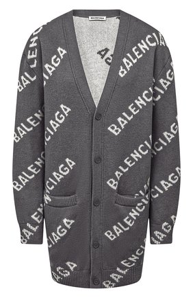 Женский шерстяной кардиган BALENCIAGA серого цвета по цене 99500 руб., арт. 620984/T1567 | Фото 1 Женский шерстяной кардиган BALENCIAGA серого цвета, арт. 620984/T1567 | Фото 1