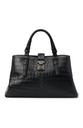Женская сумка small roma из кожи крокодила BOTTEGA VENETA темно-синего цвета по цене 1425000 руб., арт. 381631/V9022 | Фото 1 Женская сумка small roma из кожи крокодила BOTTEGA VENETA темно-синего цвета, арт. 381631/V9022 | Фото 1